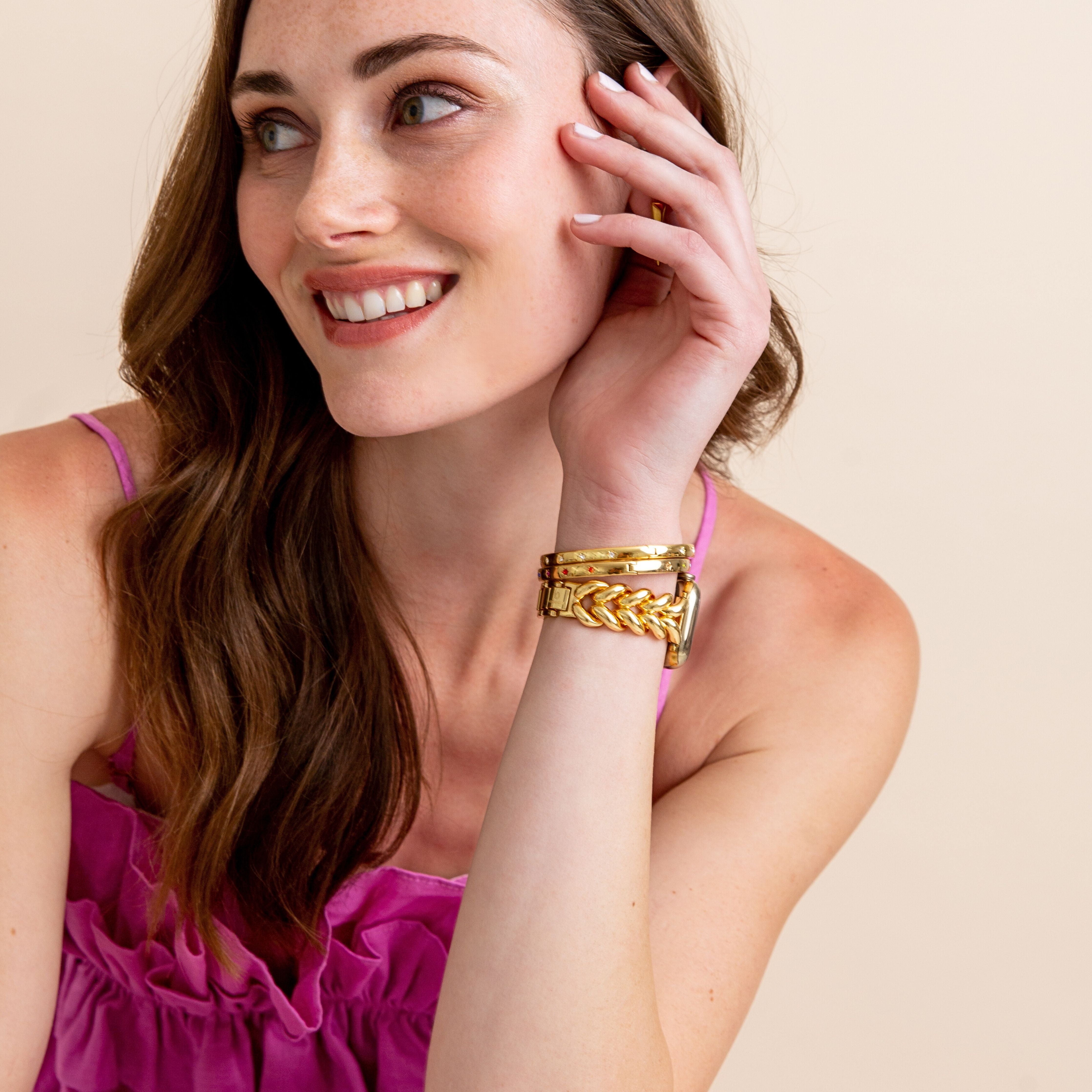 Herringbone Band for the Apple Watch - Goldenerre Women's Apple Watch Bands and Jewelry