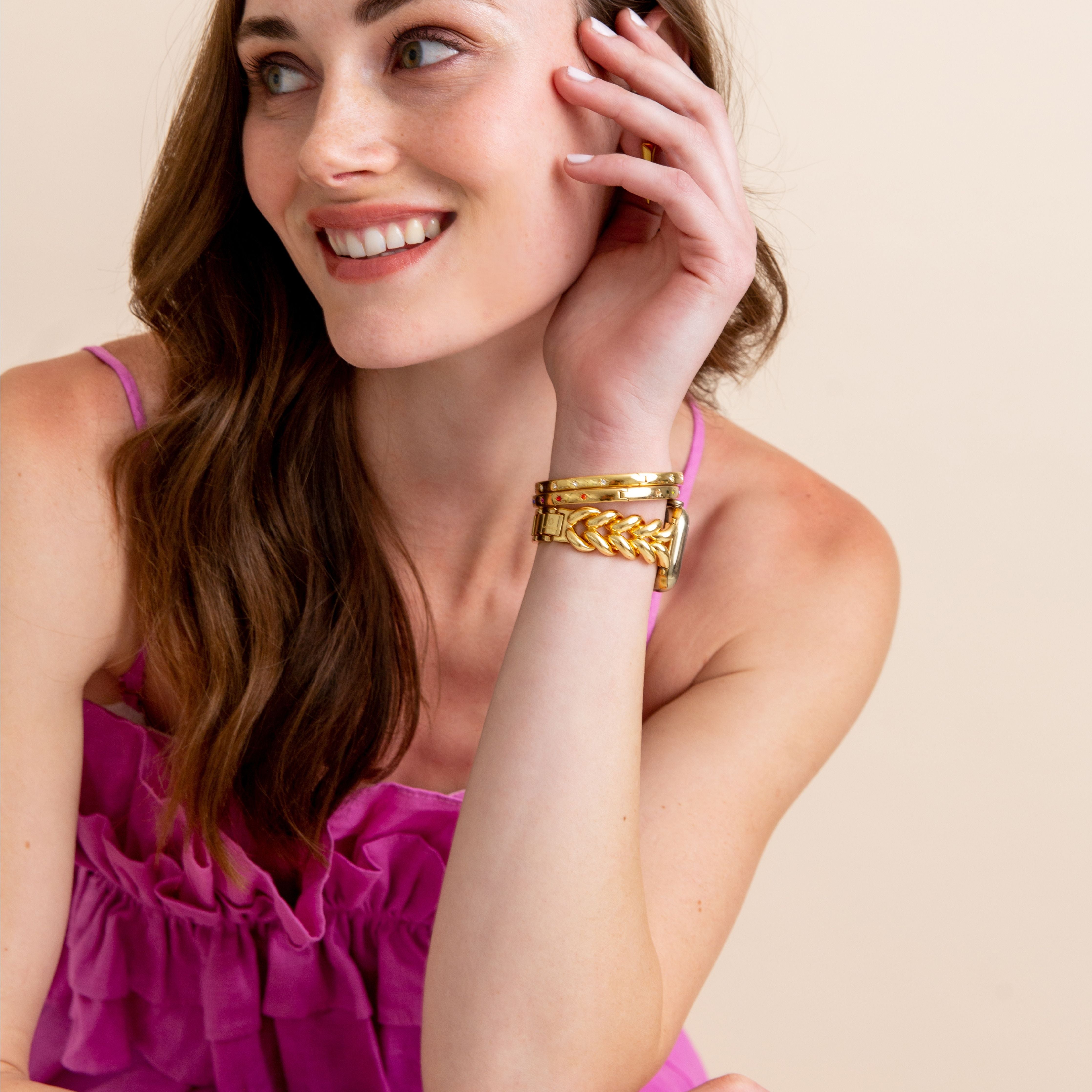 Rainbow Star Rhinestone Bracelet - Goldenerre Women's Apple Watch Bands and Jewelry