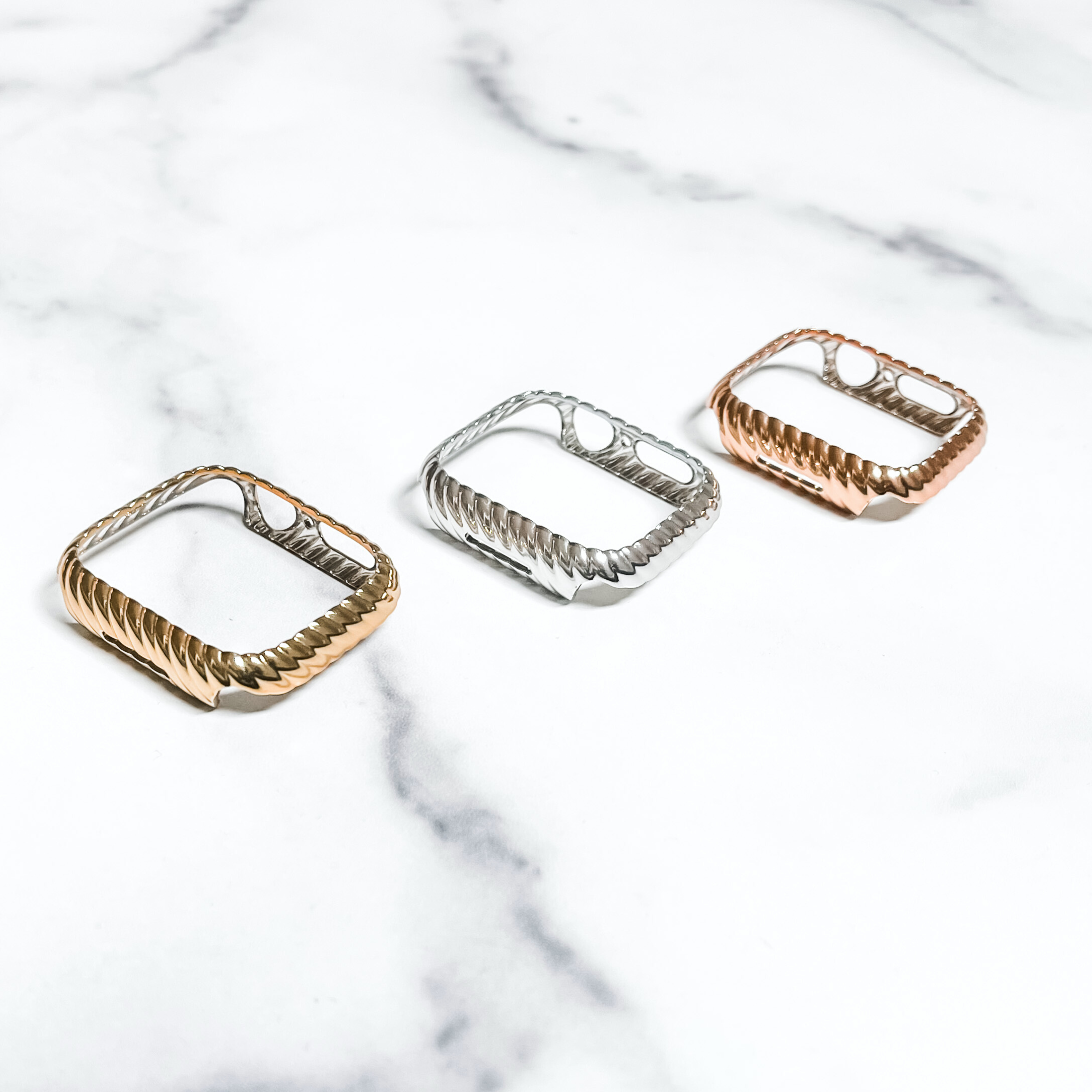 Shiny Cable Case for the Apple Watch (Series 4-8, SE2) - Goldenerre Women's Apple Watch Bands and Jewelry