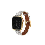 Metallic Snakeskin Printed Band for the Apple Watch - Goldenerre Women's Apple Watch Bands and Jewelry