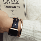 Black Stud Band for the Apple Watch - Goldenerre Women's Apple Watch Bands and Jewelry