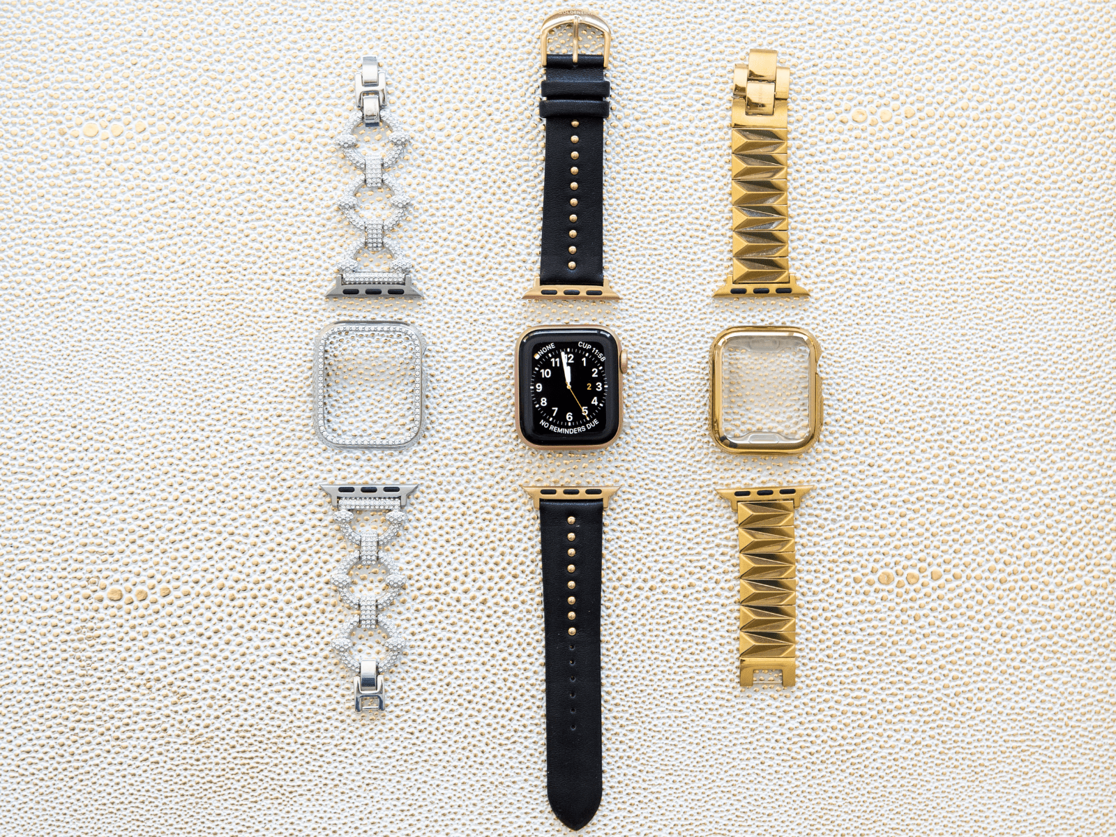 Black Stud Band for the Apple Watch - Goldenerre Women's Apple Watch Bands and Jewelry