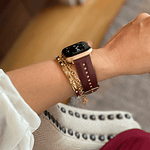 Burgundy Stud Band for the Apple Watch - Goldenerre Women's Apple Watch Bands and Jewelry