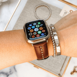 Burgundy Stud Band for the Apple Watch - Goldenerre Women's Apple Watch Bands and Jewelry