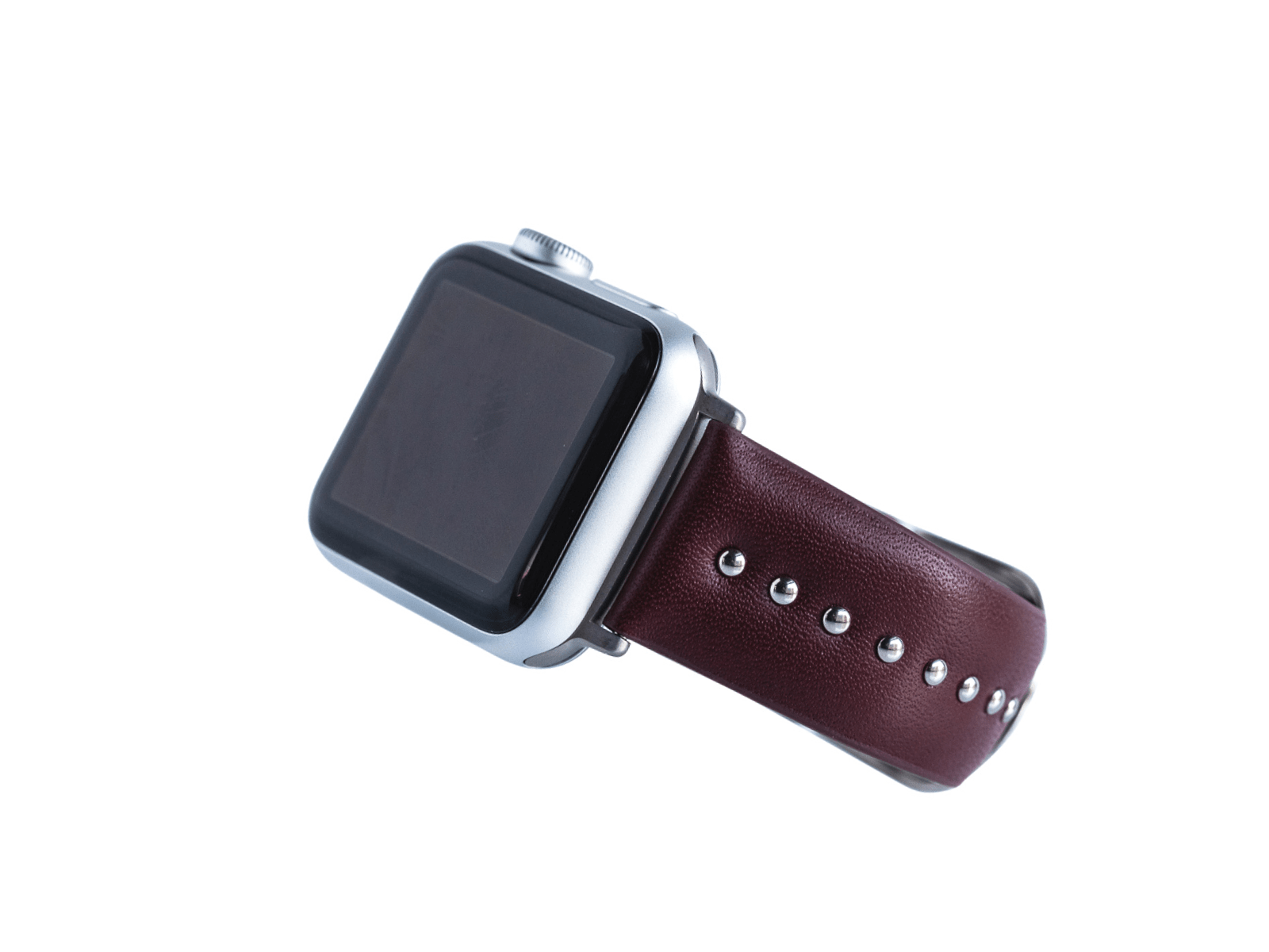 Burgundy Stud Band for the Apple Watch - Goldenerre Women's Apple Watch Bands and Jewelry