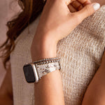 Metallic Snakeskin Printed Band for the Apple Watch - Goldenerre Women's Apple Watch Bands and Jewelry