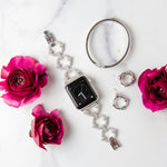 Crystal Pavé Link Band for the Apple Watch - Goldenerre Women's Apple Watch Bands and Jewelry