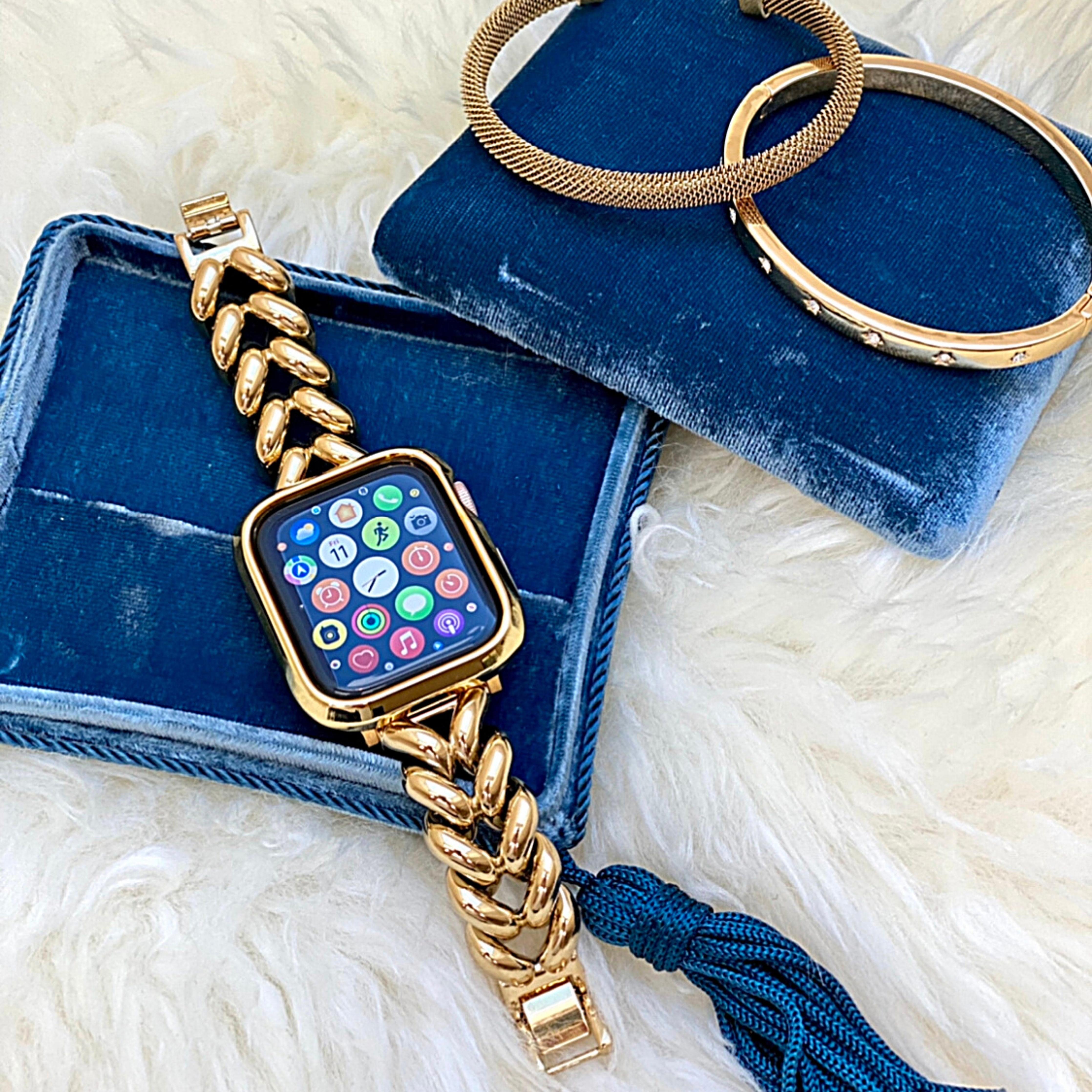 Herringbone Band for the Apple Watch - Goldenerre Women's Apple Watch Bands and Jewelry