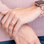 Rose Gold Stacking Rings - Goldenerre Women's Apple Watch Bands and Jewelry