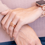 Rose Gold Stacking Rings - Goldenerre Women's Apple Watch Bands and Jewelry