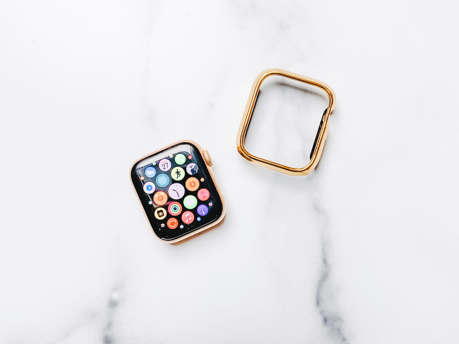 Shiny Open Face Case for the Apple Watch (Series 4-7) - Goldenerre Women's Apple Watch Bands and Jewelry