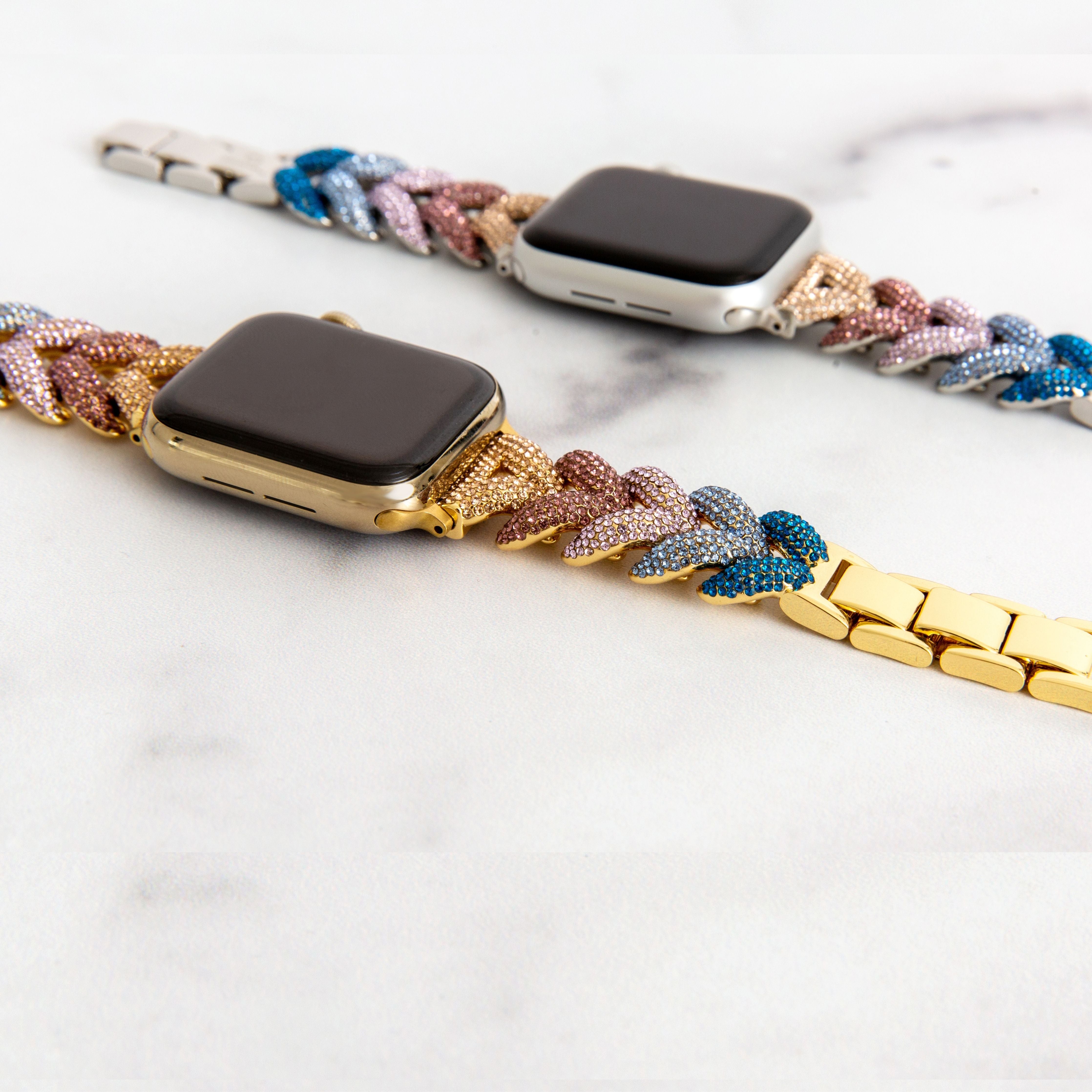 Ombrè Herringbone Band for the Apple Watch - Goldenerre Women's Apple Watch Bands and Jewelry