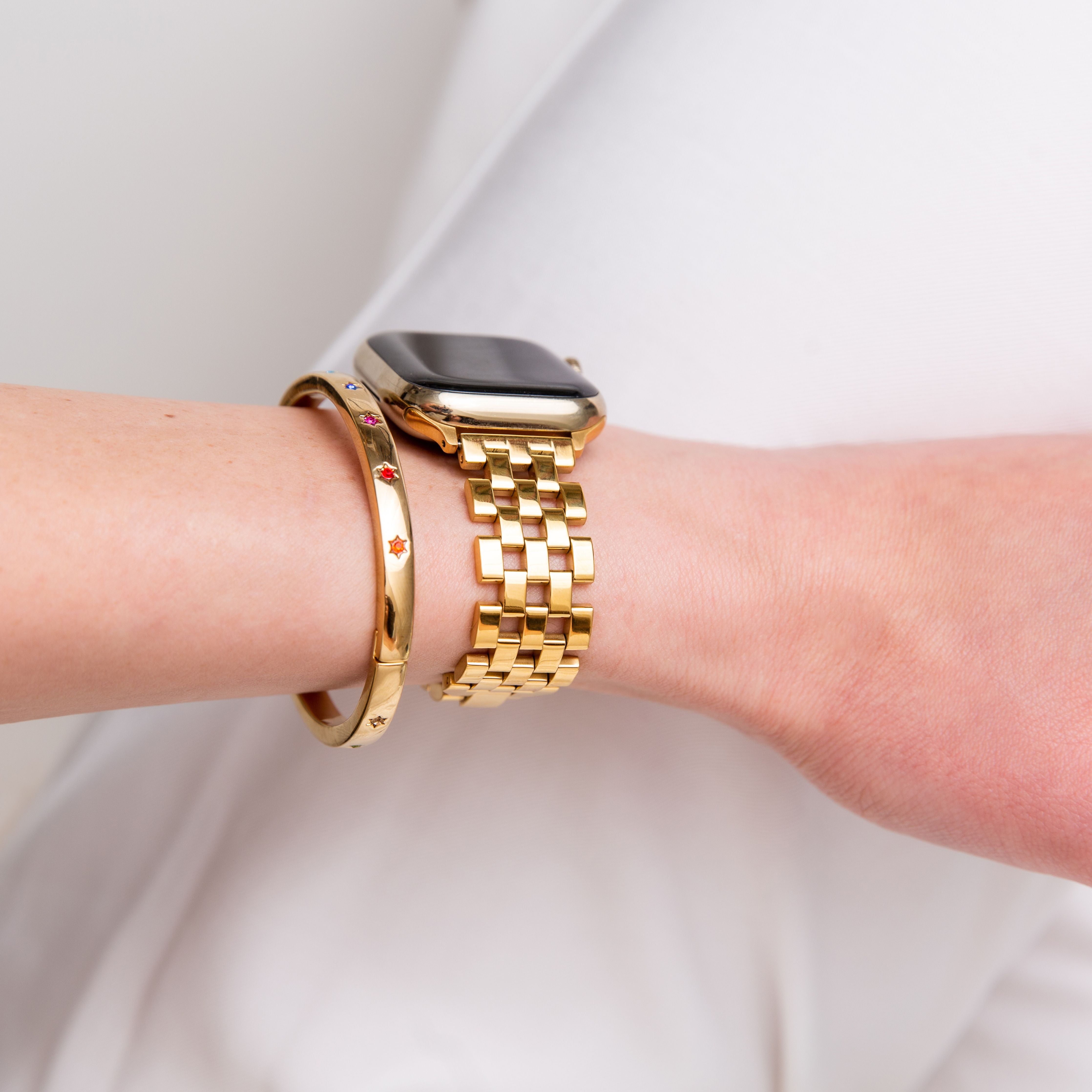 Basketweave Band for the Apple Watch - Goldenerre Women's Apple Watch Bands and Jewelry