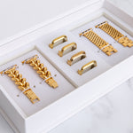 Luxe 6-Piece Gift Set: Herringbone Best Sellers - Goldenerre Women's Apple Watch Bands and Jewelry