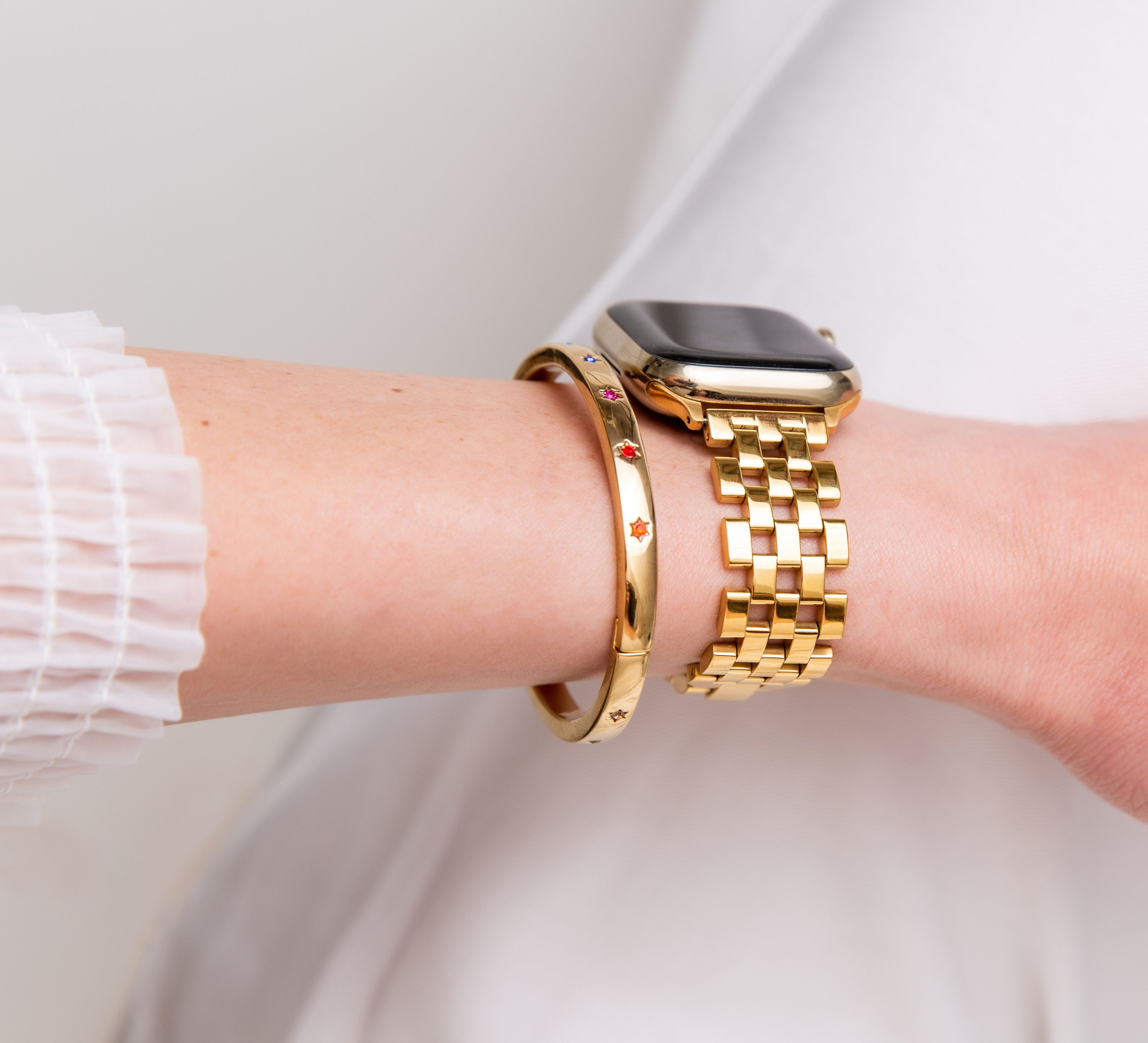 Stacks We Love: Basketweave Band - Goldenerre Women's Apple Watch Bands and Jewelry