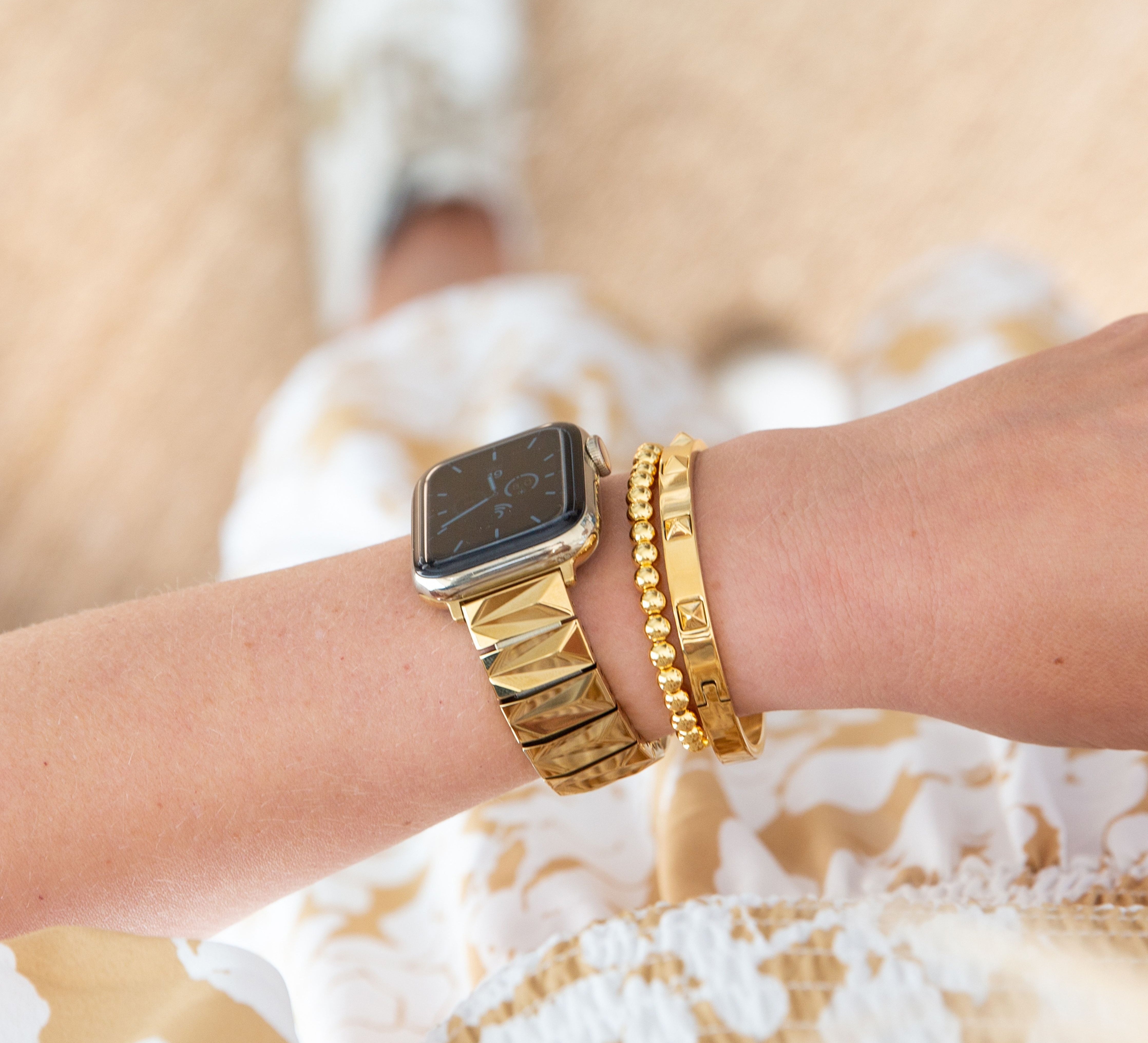 Stacks We Love: Pyramid Band - Goldenerre Women's Apple Watch Bands and Jewelry