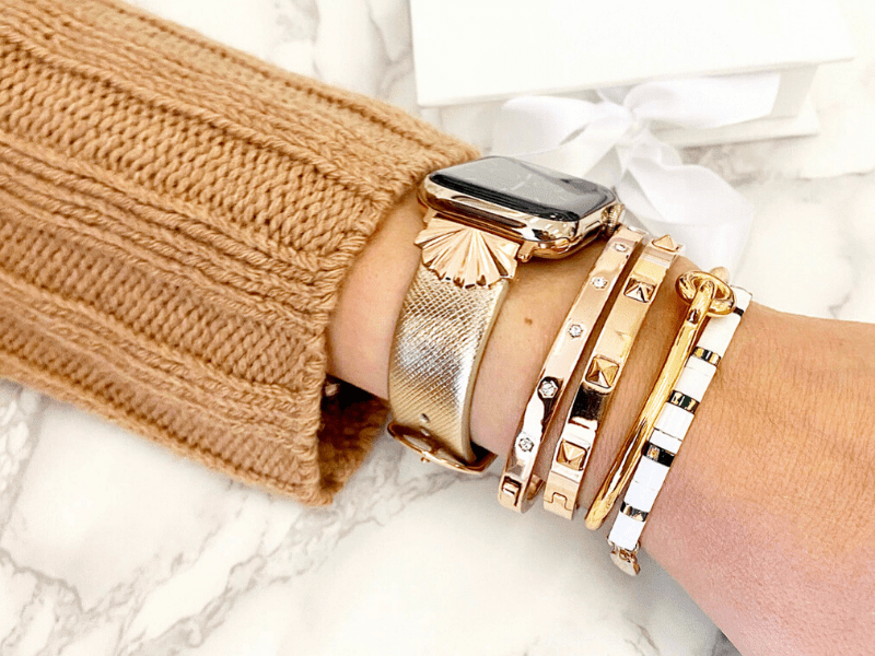 Stainless Steel Stud Stacking Bracelet Goldenerre