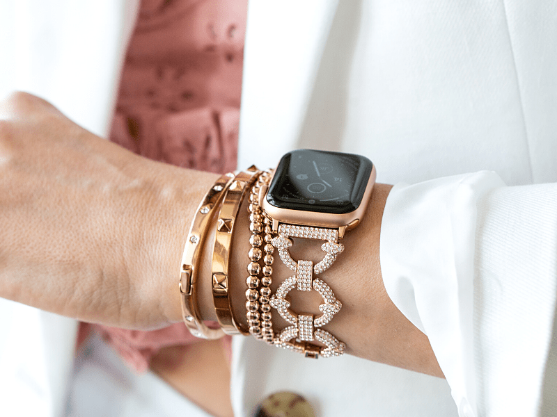 Stud Stacking Bracelet - Goldenerre Women's Apple Watch Bands and Jewelry