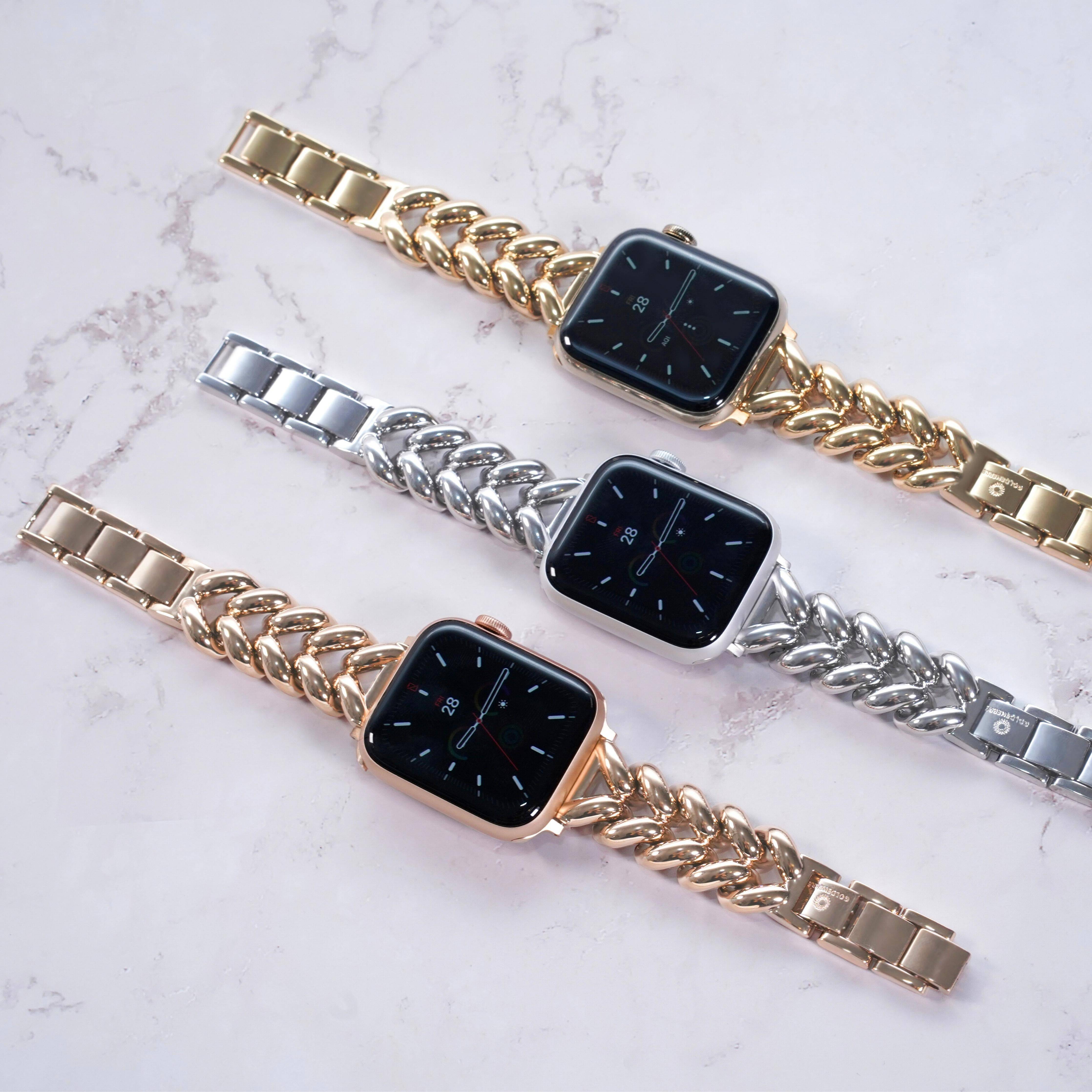 Herringbone & Star Bracelet Set - Goldenerre Women's Apple Watch Bands and Jewelry