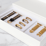 Luxe 6-Piece Gift Set: The Edgy Trendsetter - Goldenerre Women's Apple Watch Bands and Jewelry