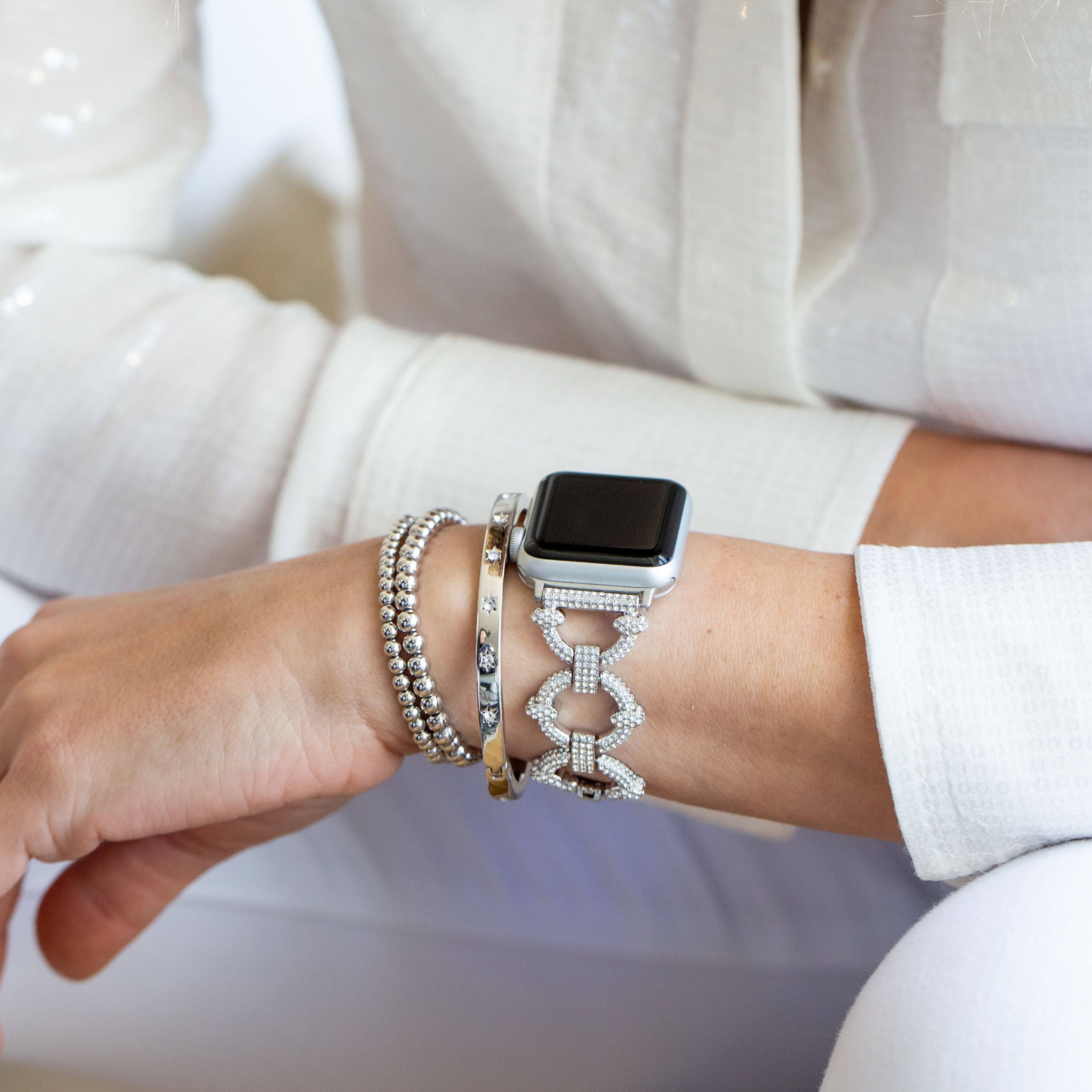 Silver Apple Watch Bands Goldenerre