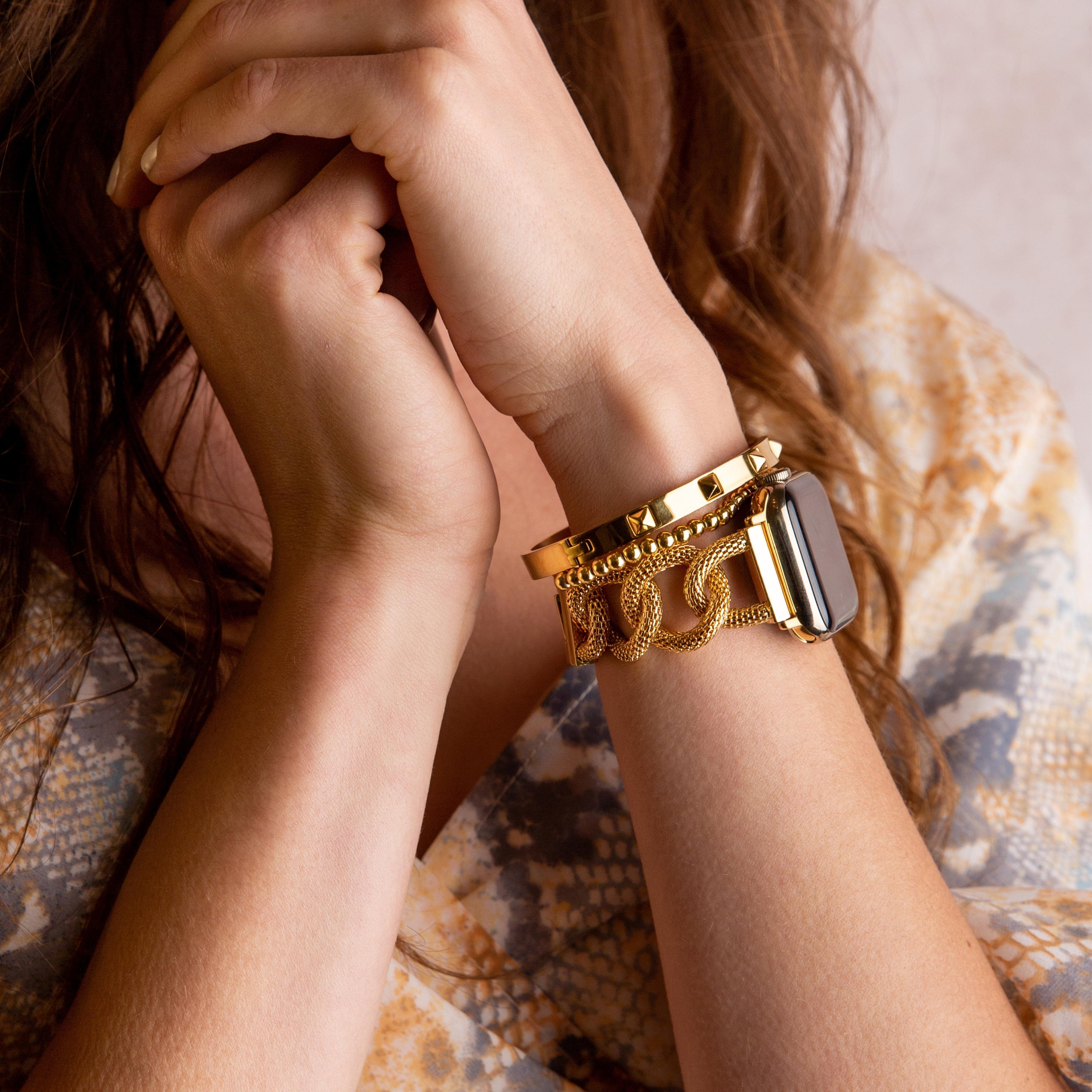 Mesh Link Band for the Apple Watch - Goldenerre Women's Apple Watch Bands and Jewelry