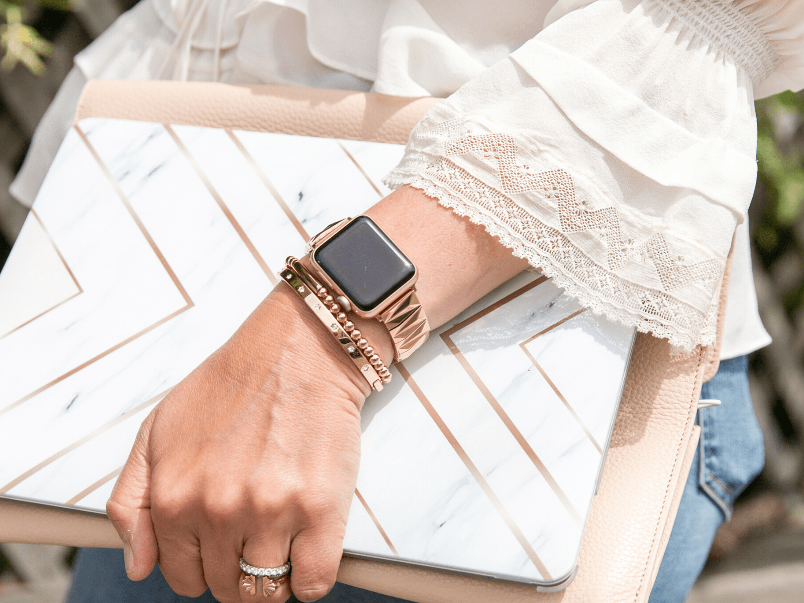 Pyramid Band for the Apple Watch - Goldenerre Women's Apple Watch Bands and Jewelry