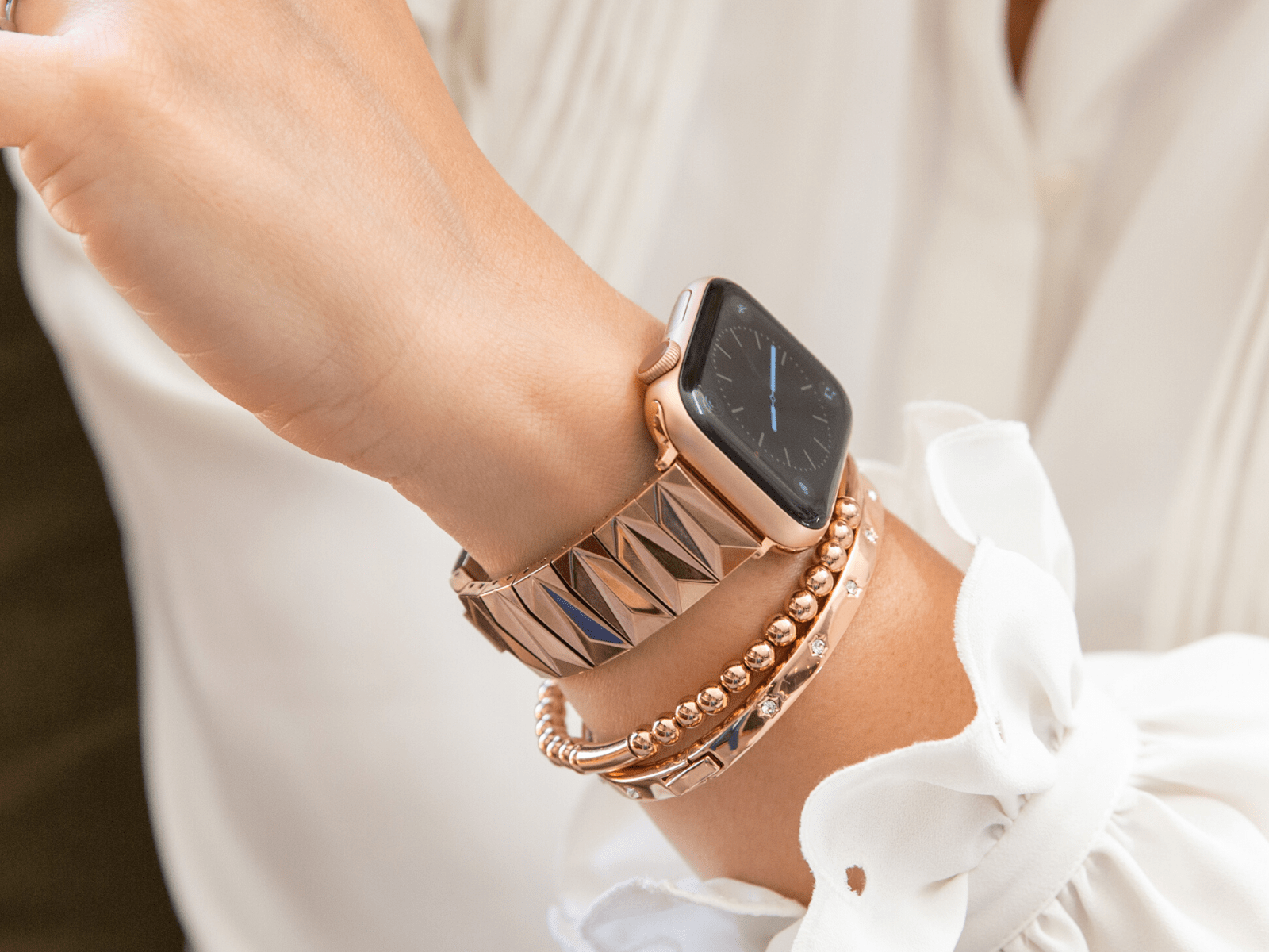 Pyramid Band for the Apple Watch - Goldenerre Women's Apple Watch Bands and Jewelry