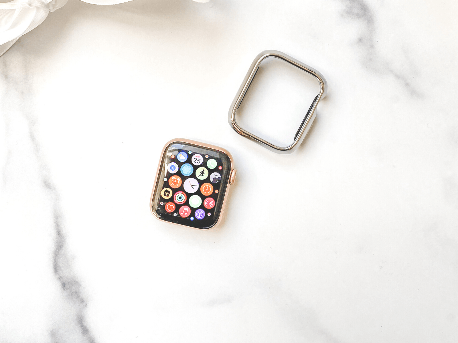 Shiny Open Face Case for the Apple Watch (Series 4-7) - Goldenerre Women's Apple Watch Bands and Jewelry