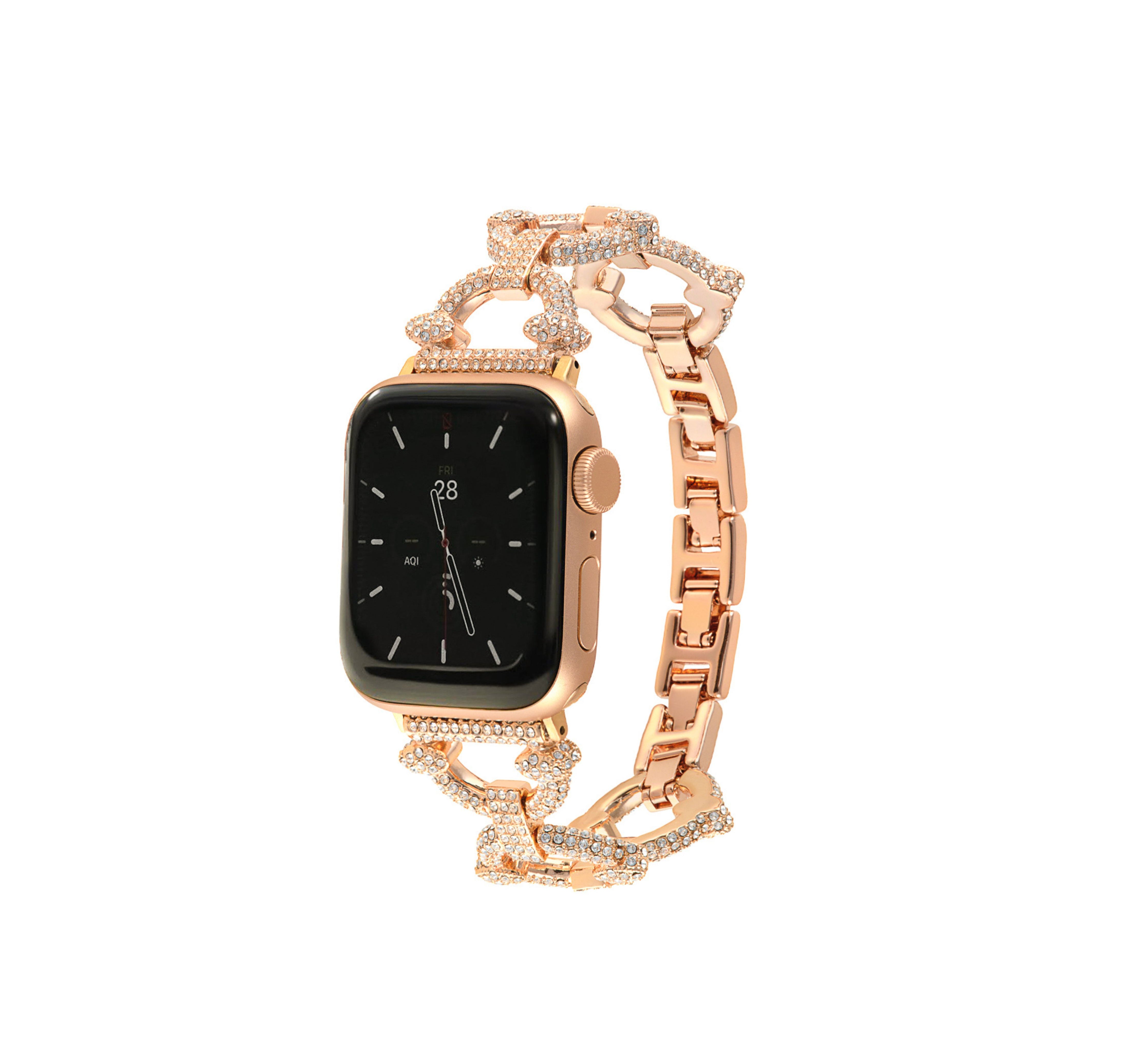 Crystal Pavé Link Band for the Apple Watch - Goldenerre Women's Apple Watch Bands and Jewelry
