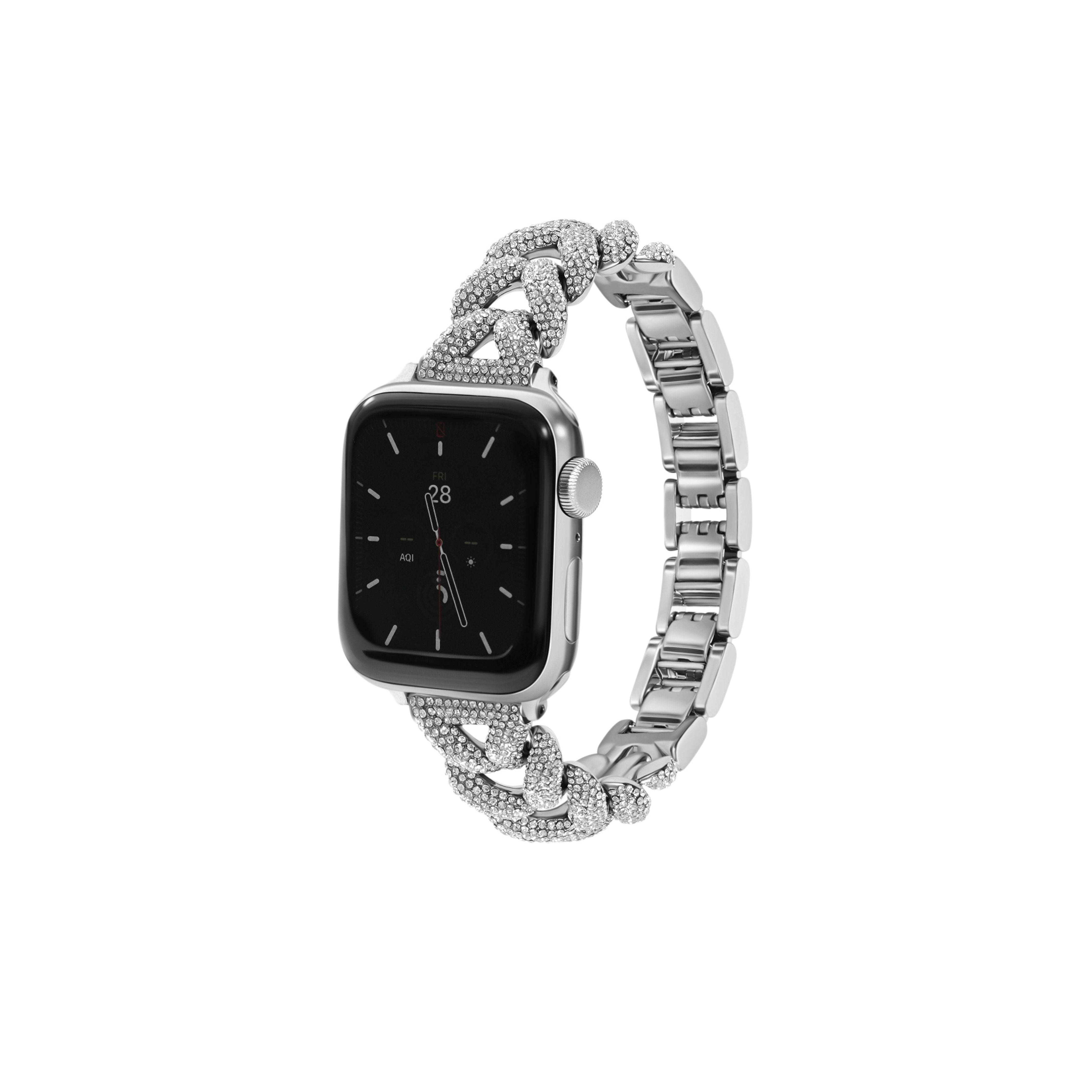 Silver iphone clearance watch band