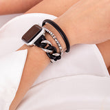 Leather Cuff Bracelet - Goldenerre Women's Apple Watch Bands and Jewelry