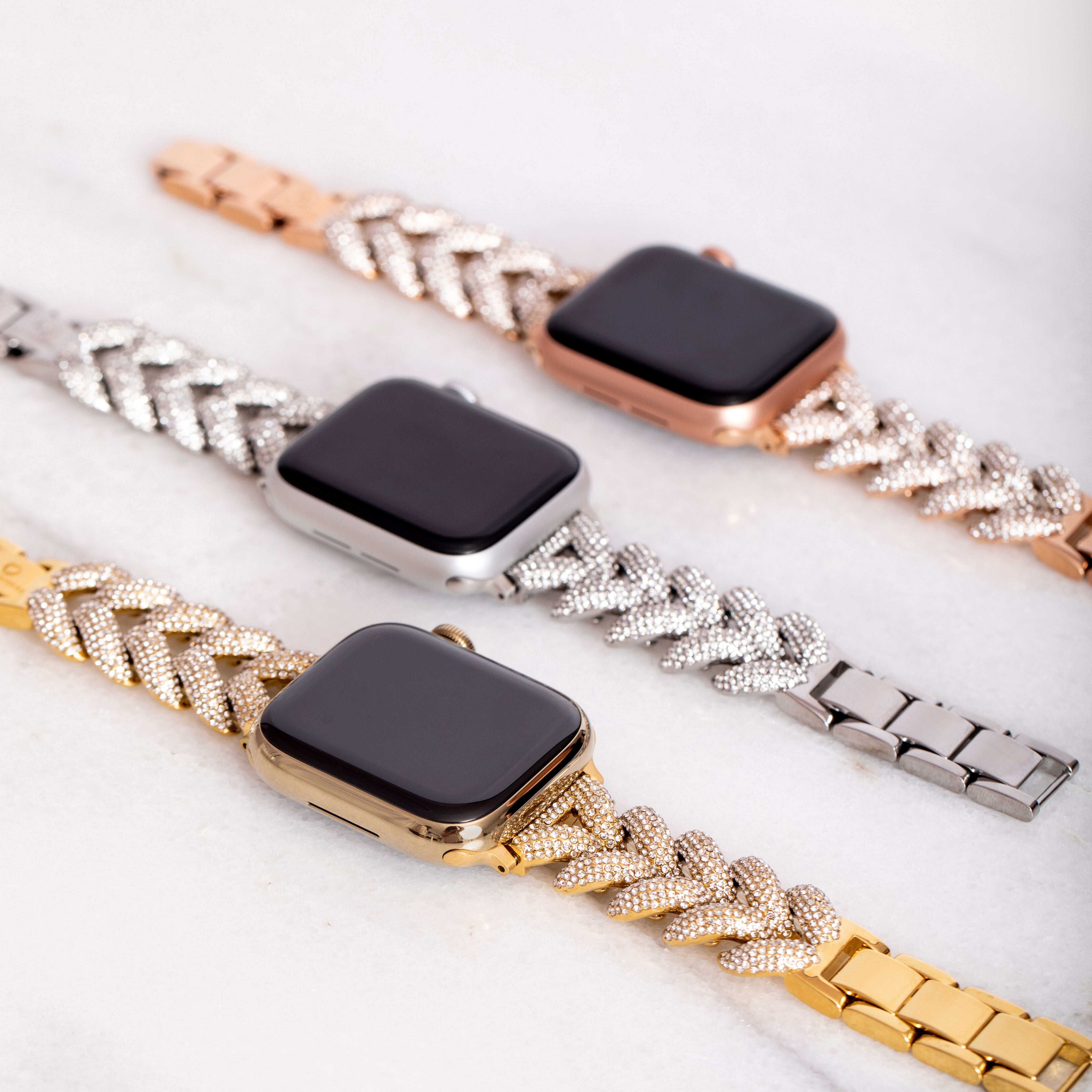 Rose gold chain outlet link apple watch band